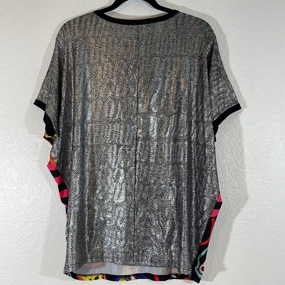 JOY Just Only You Marilyn Monroe Michael Jackson Short Sleeve Colorful Blouse - Picture 3 of 6